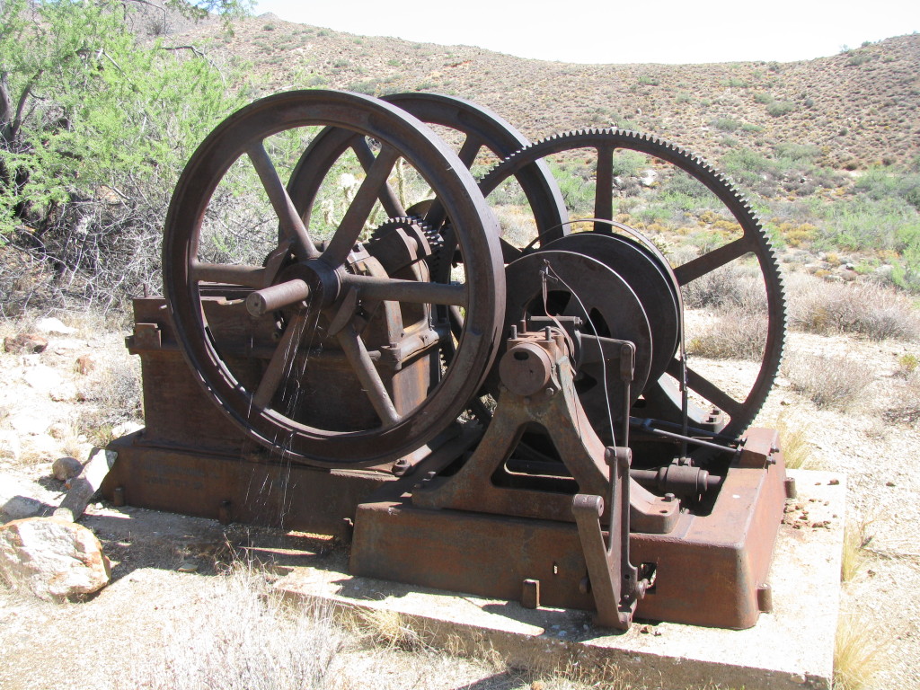 Mining equipment still in-tact and surviving a century in Chloride, Arizona.